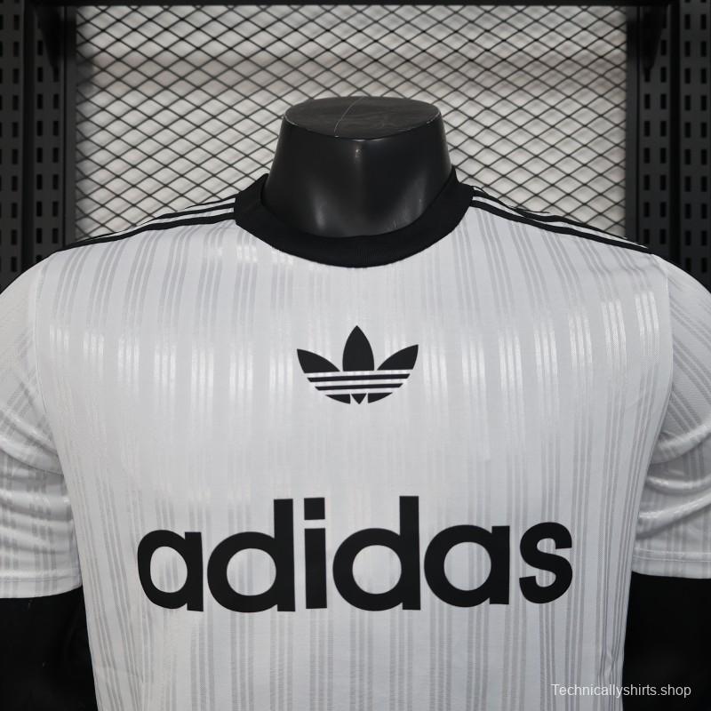 Player Version 2025 Adidas White with Striped Design Jersey