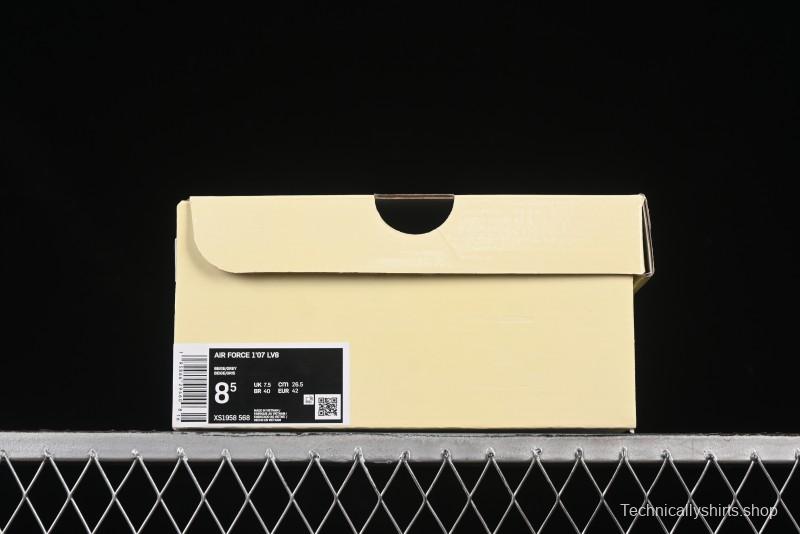 Nike Air Force 1 '07 Low Supreme Collaboration Beige Gray Building Blocks Casual Sneakers - XS1958-568