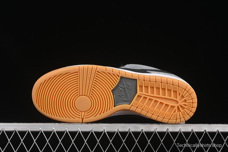 Nike SB Dunk Low Black Grey Low-Top Casual Skate Shoes - HF3063-001