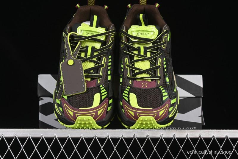 Off-White Be Right Low-Top Lifestyle Sneakers in Black Green - X.E5