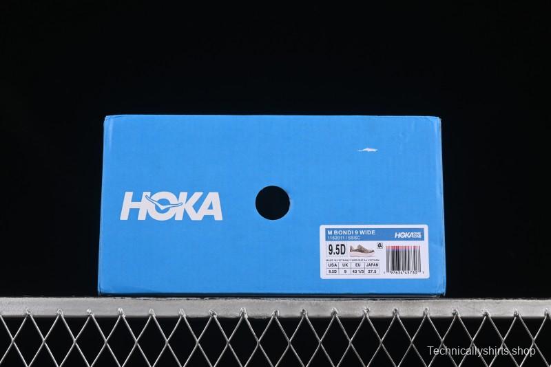 HOKA ONE ONE Bondi 9 Cushioned Running Shoes with Engineered Mesh Upper - 1162011 SSSC