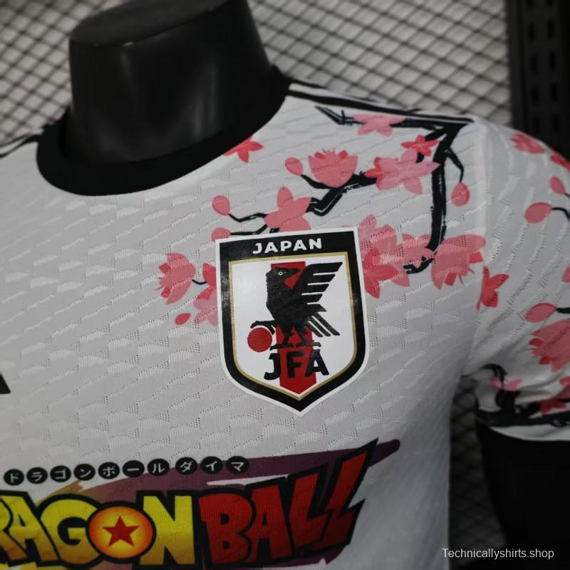 Player Version 2025 Japan White with Dragon Ball Character & Cherry Blossom Jersey