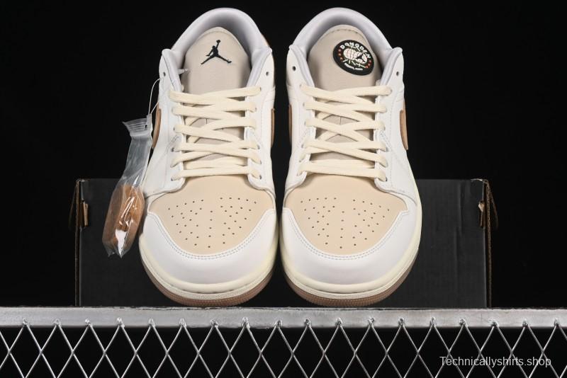 Nike Air Jordan 1 Low "Dongdan" Casual Sneakers in Coconut Milk White - IB8855-121