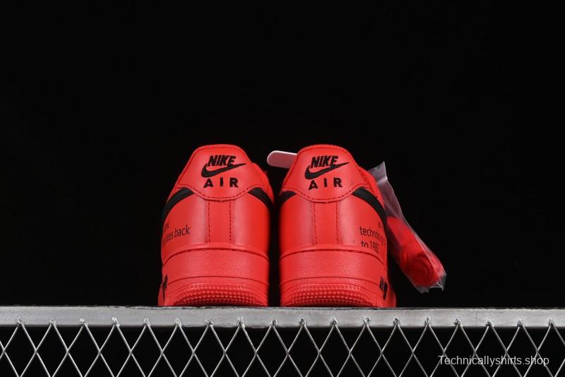 Nike Air Force 1'07 Low Watermelon Red Casual Sneakers with Full-Length Air Cushion - FD7039-600