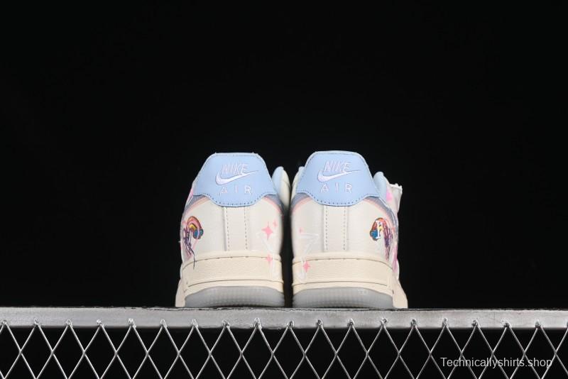 Nike Air Force 1'07 Low Pink and Blue Love Limited Edition Casual Sneakers - CW1574-058