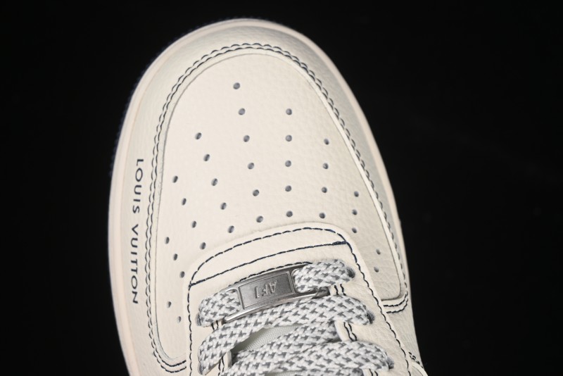 Nike Air Force 1 '07 Low LV Collaboration Black Swoosh Logo Casual Sneakers - XX3168-160