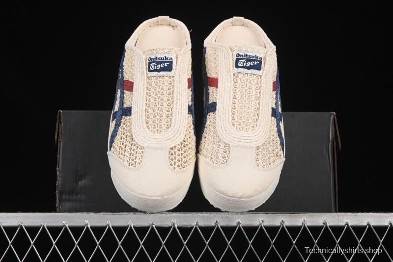 Onitsuka Tiger Mexico 66 Sabot Slip-On Sneakers with Breathable Mesh Upper - 1183C123-100