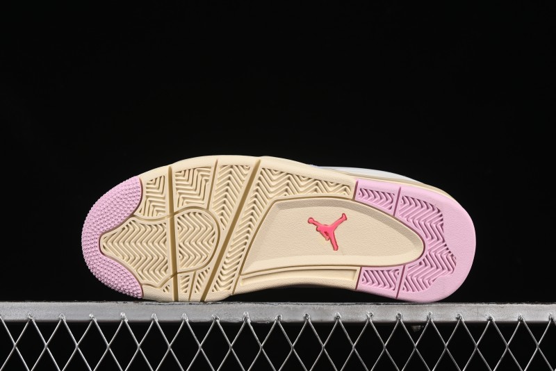 Nike Air Jordan 4 Remastered Retro Sneakers with Textile Mesh and Suede Upper - IB4466-025