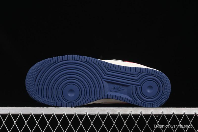 Nike Air Force 1'07 Low Gucci Collaboration Blue Red Swoosh Casual Sneakers - JJ2508-713