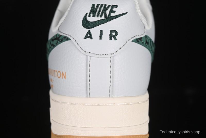 Nike Air Force 1 '07 Low LV Collaboration Green Stone Grain Gum Sole Casual Sneakers - ZH2598-306