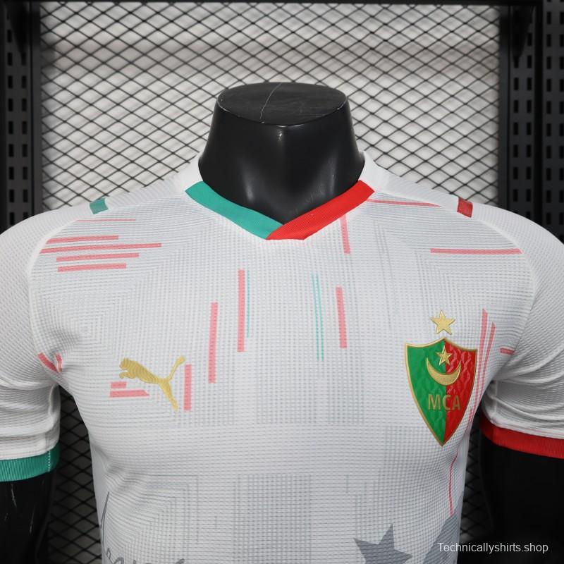 Player Version 2025 MC Alger (MCA) Home White Jersey with Club Emblem Design