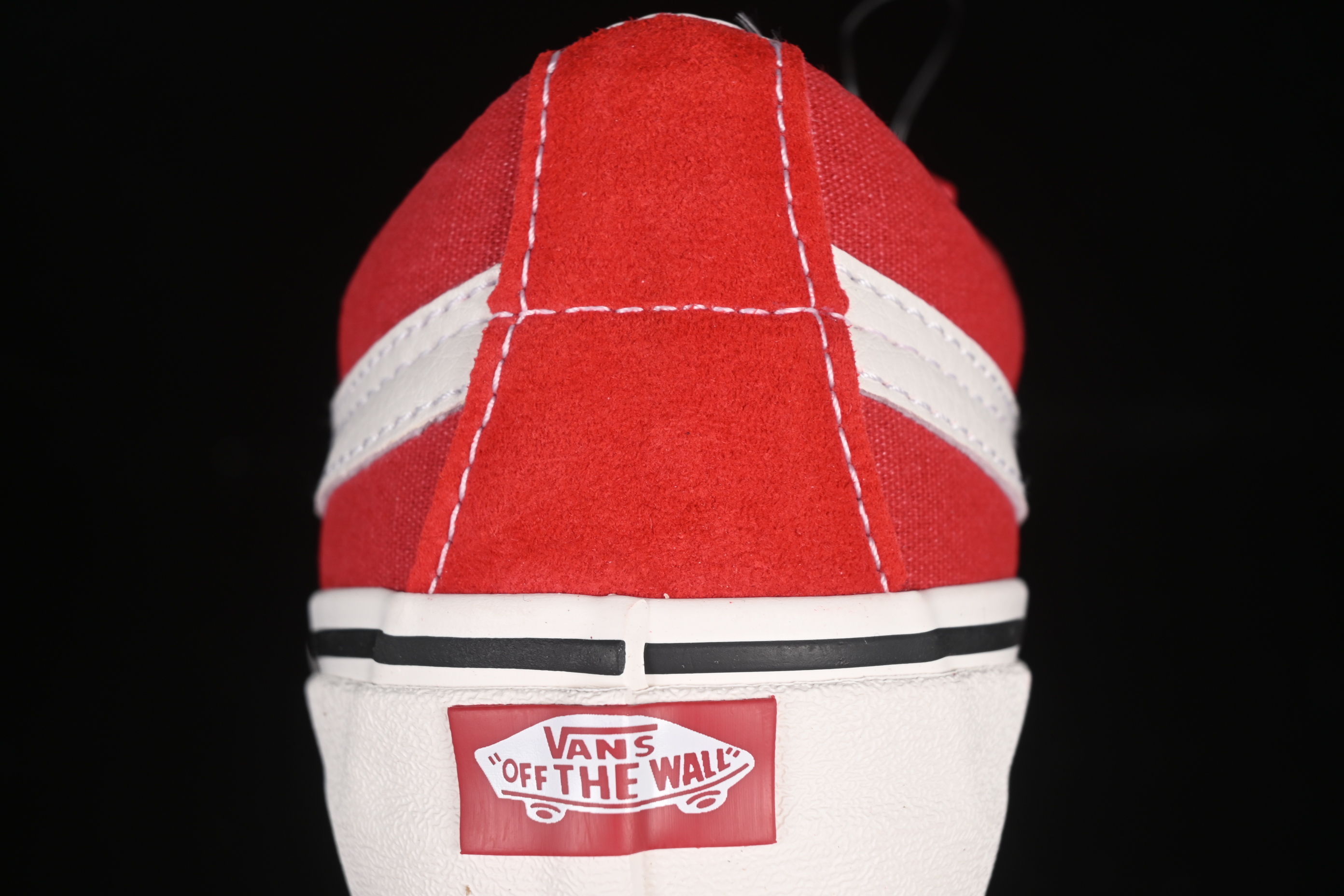 Vans Sk8-Low White Red Anti-Slip Casual Skate Shoes - VN0A4UWIXGJ
