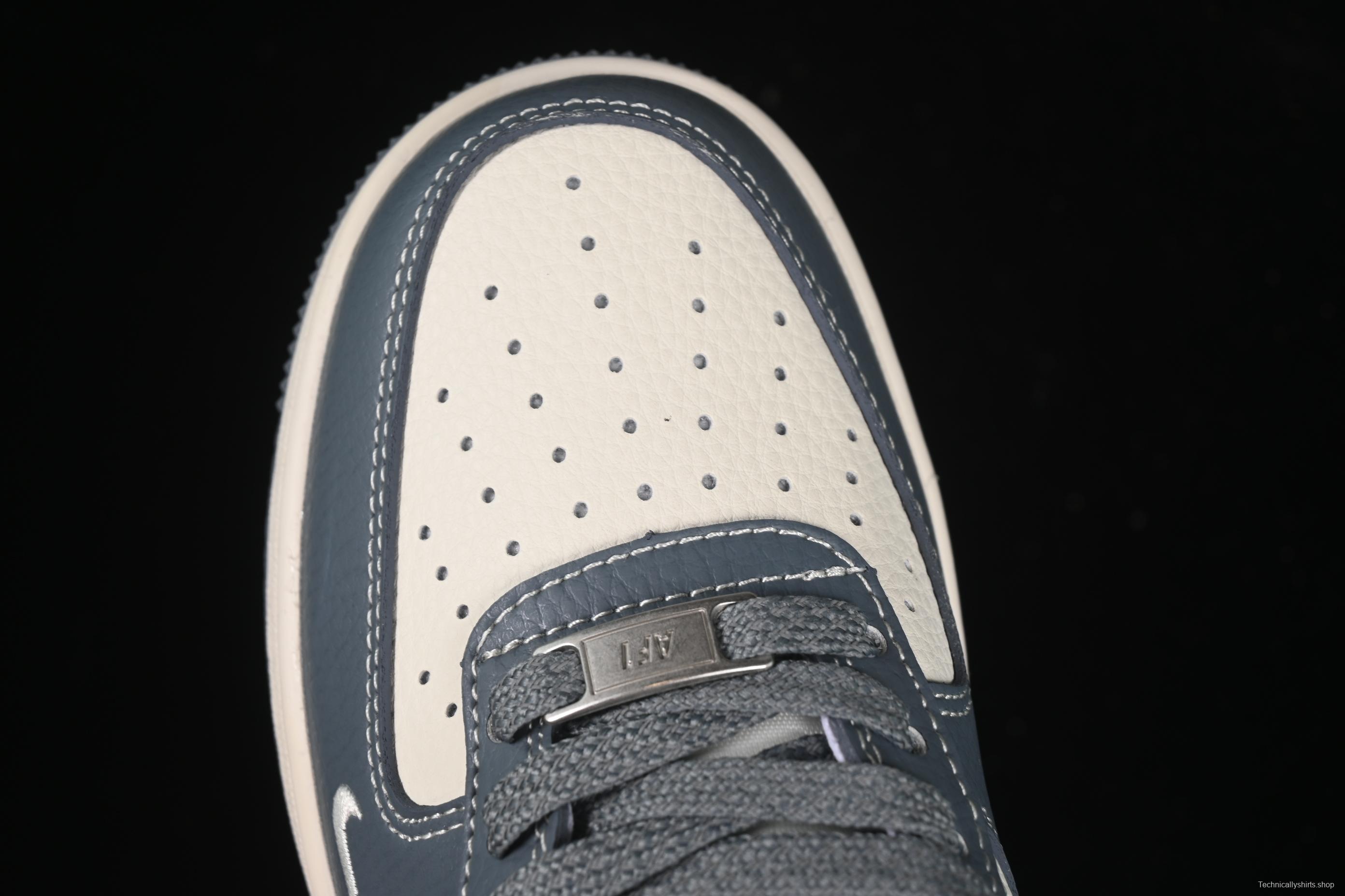 Nike Air Force 1 '07 Low Stussy Collaboration Grey Black Tail Low-Top Casual Sneakers - XS1958-553