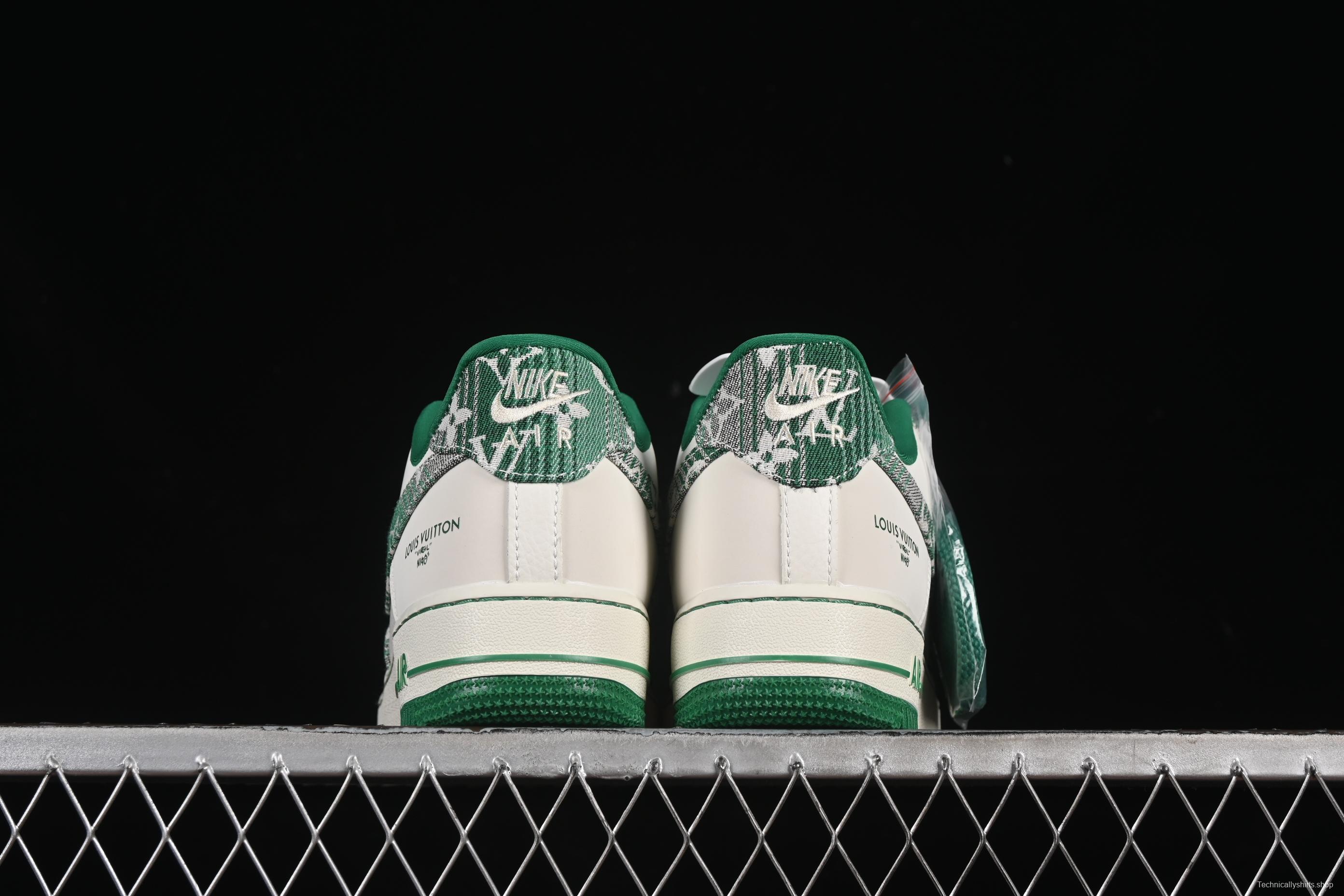 Nike Air Force 1 '07 Low LV Collaboration Green Denim Casual Sneakers - SC9207-538