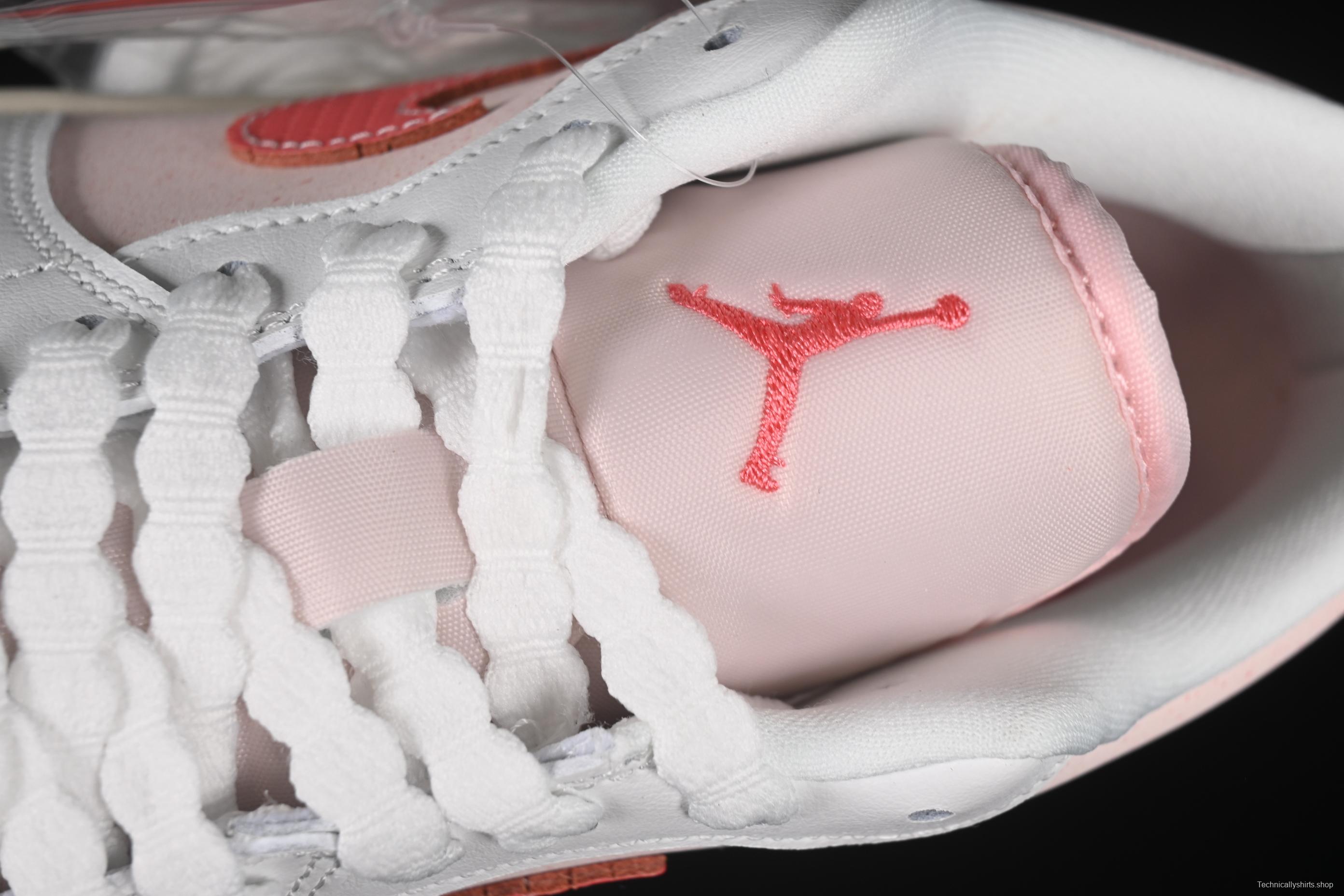 Nike Air Jordan 1 Low AJ1 White Pink Low-Top Casual Lifestyle Sneakers - IB8156-133