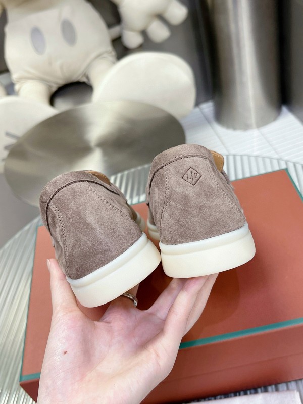 2024 Unisex LP Beige Suede Loafers MJ00270