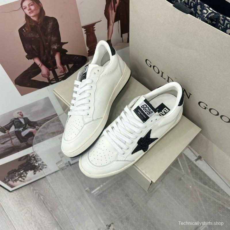 2024 Unisex GGDB White Black Leather Low Top Sneakers MJ00260