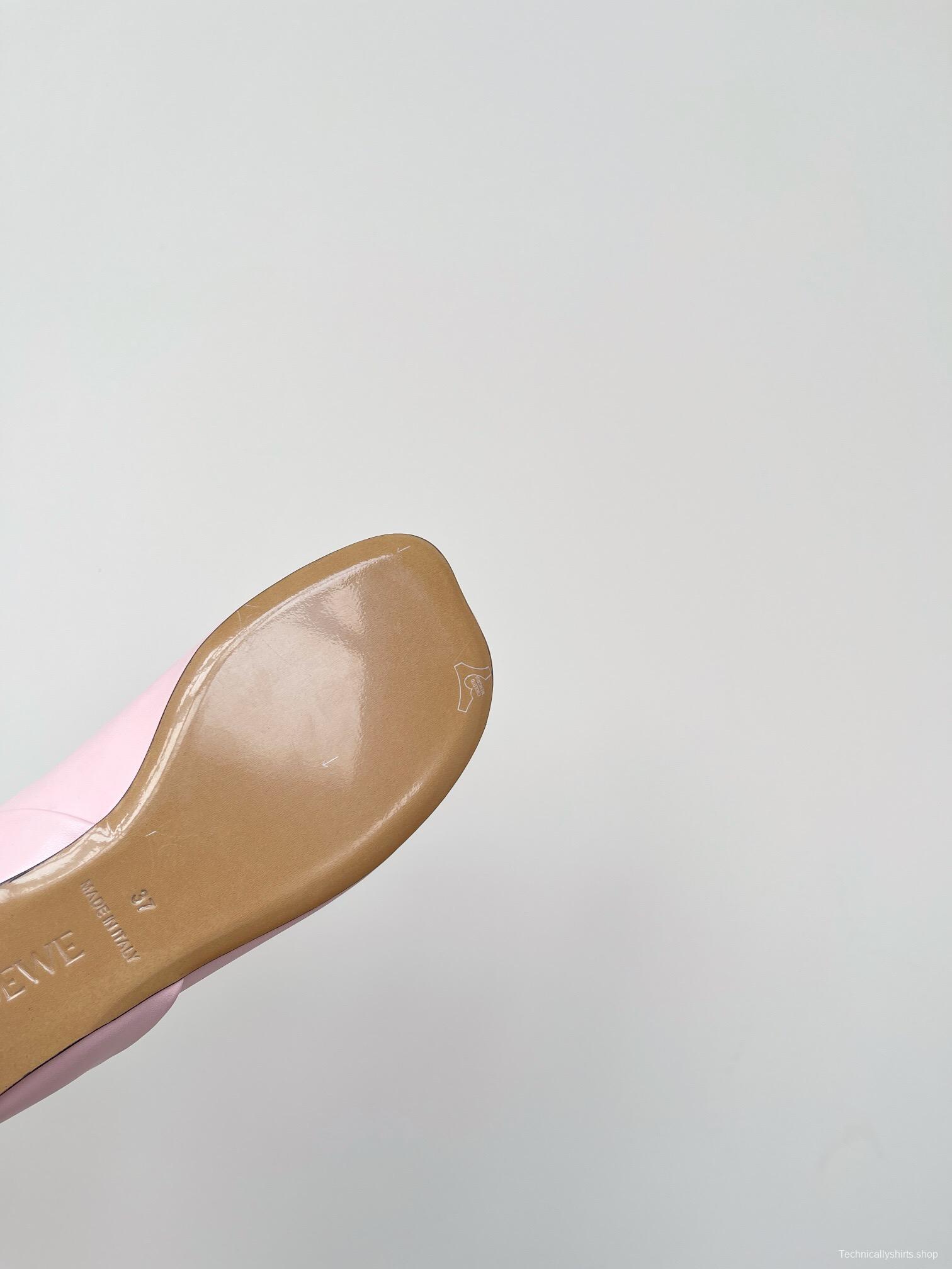 2025 Women Loewe Pink Leather Slippers LY00270