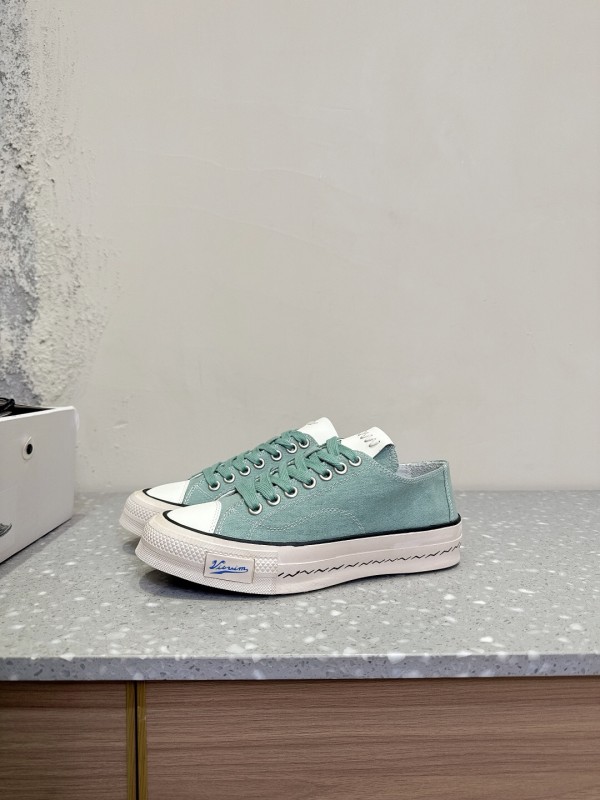 2025 Women VISVIM Green Canvas Sneakers