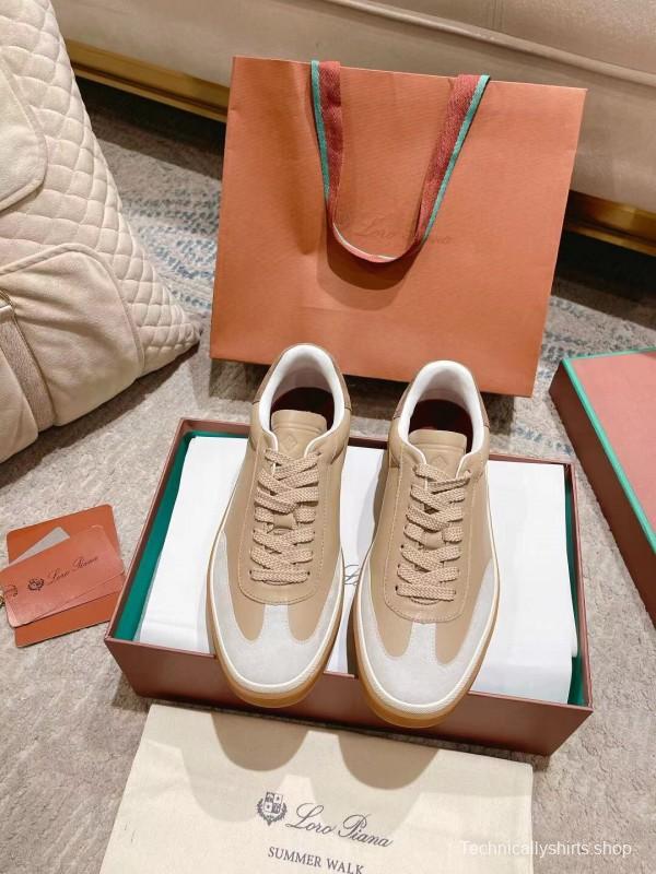 2025 Unisex Le Parmentier Beige White Leather Sneakers Top Version LY00320(F)/LY00330(M)