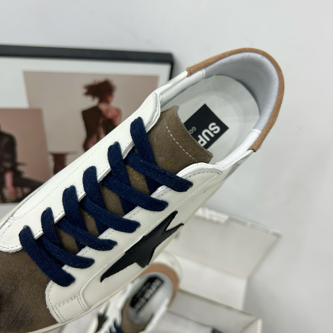 2025 Women GGDB White Black Suede Leather Sneakers