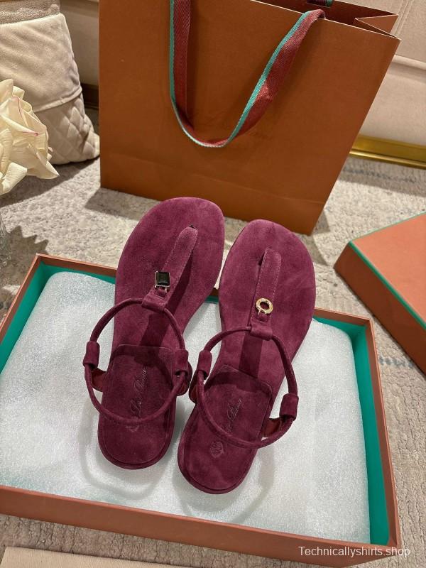 2025 Women LP Purple Suede Sandals