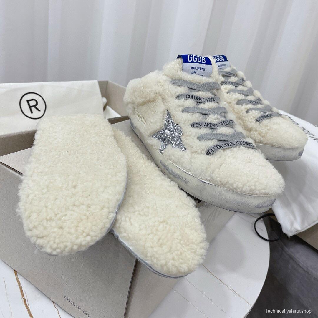 2024 Slippers GGDB White Shearling Star MJ00280