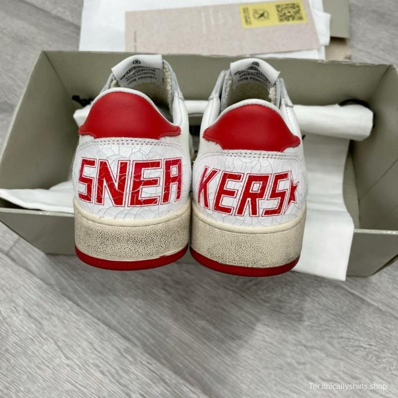 2024 Unisex GGDB White Red Beige Leather Sneakers MJ00260