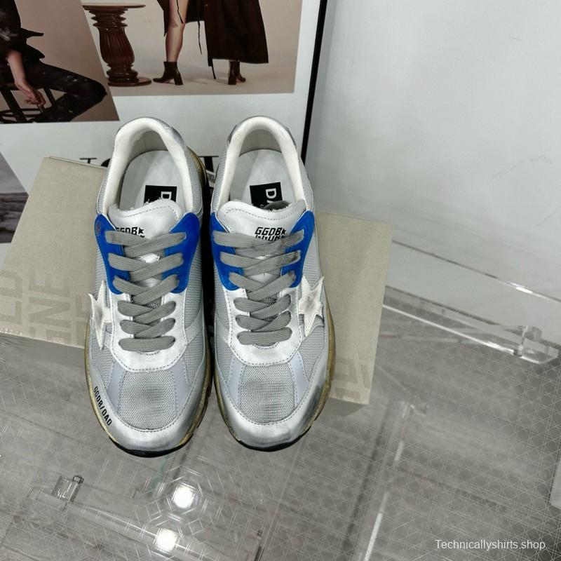 2024 Unisex GGDB Silver Blue White Mesh Sneaker