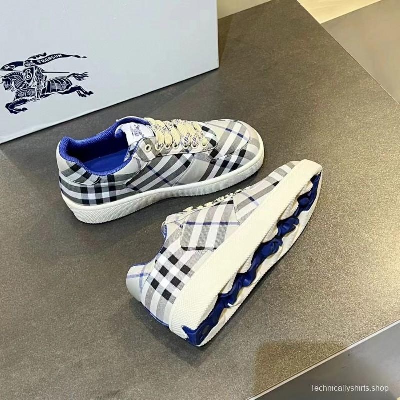 2024 Unisex Burberry Beige Black White Calf Leather Casual Shoes MJ00330