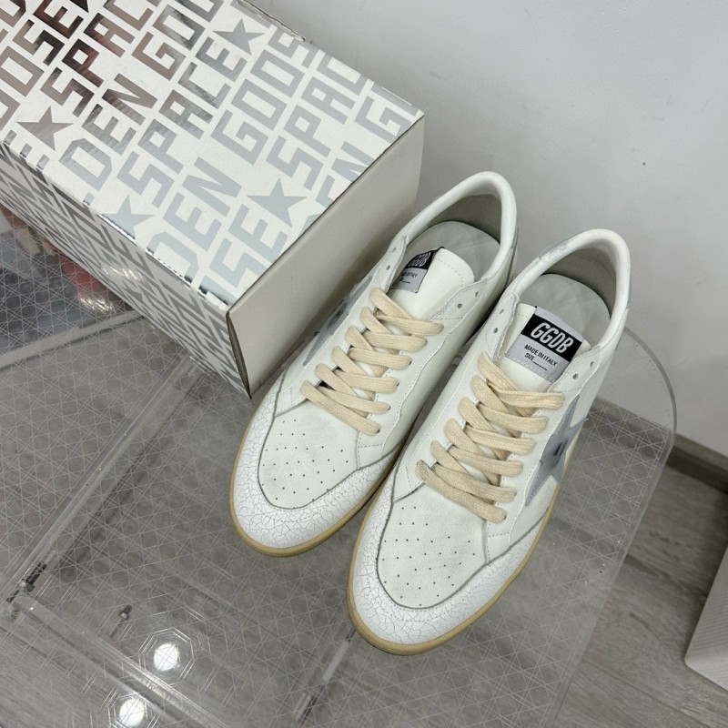 2024 Unisex GGDB White Grey Leather Low Top Sneakers MJ00260