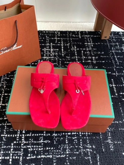 2025 Slippers LP Red Suede Slippers