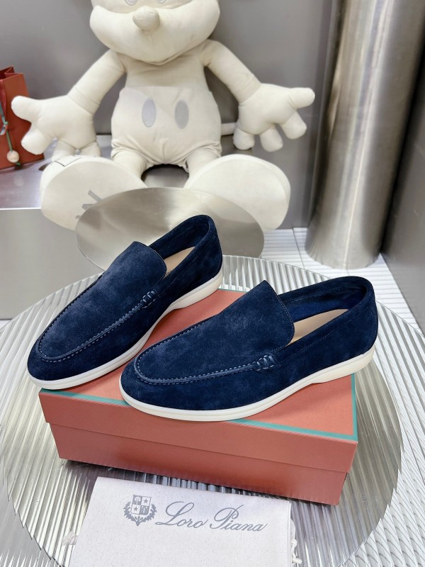 2025 Men LP Navy Suede Loafers LY00260