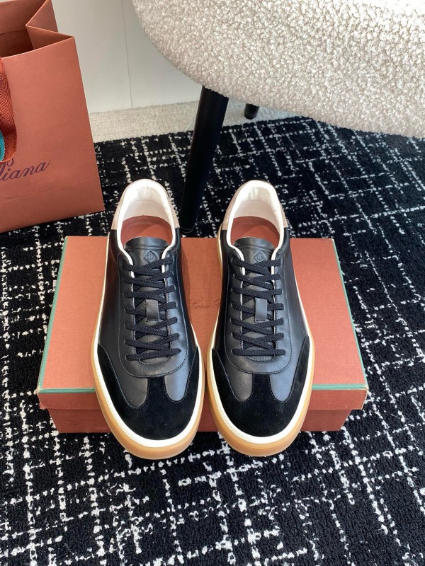 2024 Men Le Parmentier black suede leather casual sneakers MJ00320