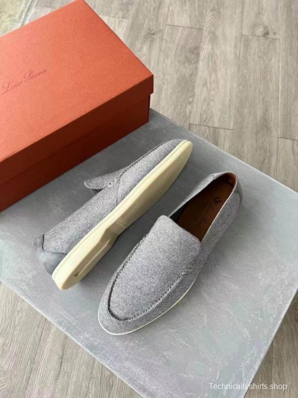 2025 Unisex Le Parmentier Grey Wool Blend Loafers AS00280