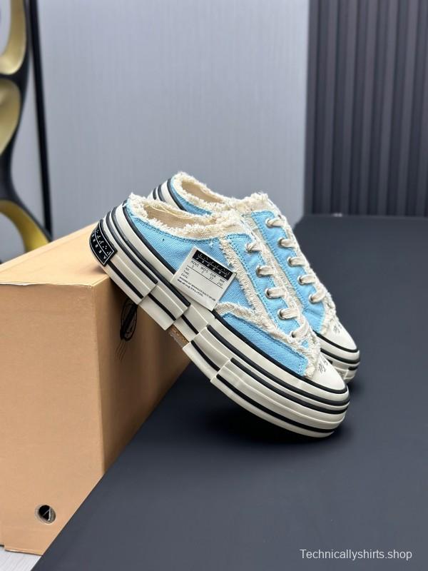 2025 Unisex XVESSEL Blue White Canvas Plimsolls Vulcanized AS00240