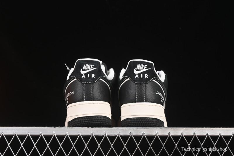 Nike Air Force 1 '07 Low LV Collaboration Black Leather Casual Sneakers - YX5066-349