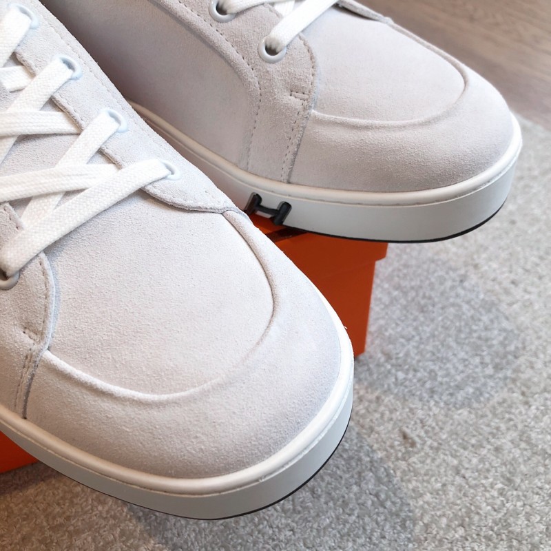 2025 Unisex H White Leather Sneakers Classic Construction AS00380