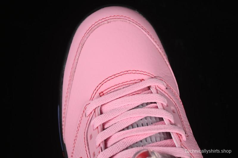 Awake NY Air Jordan 5 Retro Sneakers with Arctic Pink Colorway and Awake NY Logo Mesh - DV4982-600