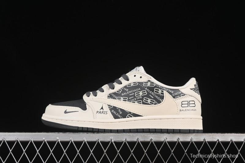 Nike Travis Scott x Fragment Design x Air Jordan 1 Low OG SP AJ1 Low Top Casual Shoes - LD2025-019