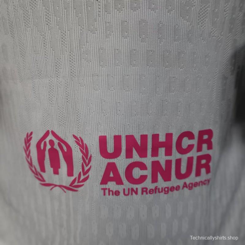 Player Version 25/26 FC Barcelona Pink White with Diagonal Stripe Pattern Jersey