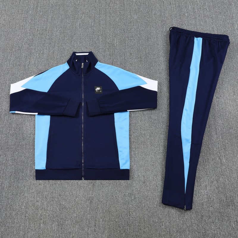 2025 NIKE Light Blue/Navy Full Zipper Jacket +Long Pants