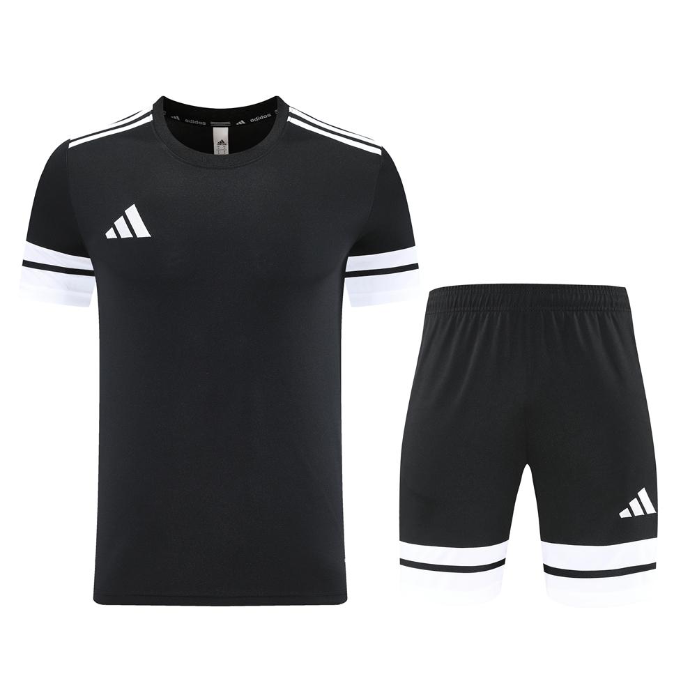 2025 Adidas Black Short Sleeve Jersey+Shorts