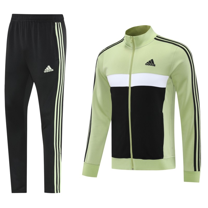 2025 Adidas Light Green/Black Full Zipper Jacket +Long Pants