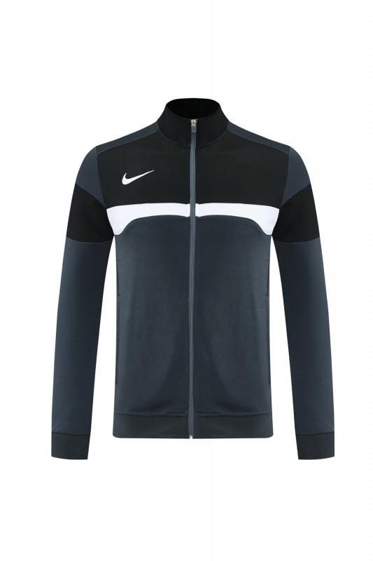 2025 Nike Black/Deep Grey Full Hoodie Zipper Jacket +Long Pants