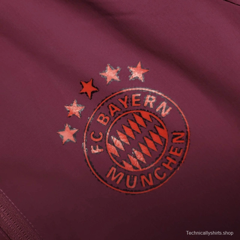 25/26 Bayern Munich Jacket Wine Windbreaker
