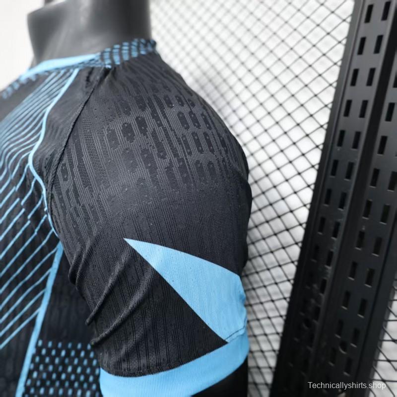 Player Version 25/26 FC Barcelona Black with Geometric Line Pattern Jersey