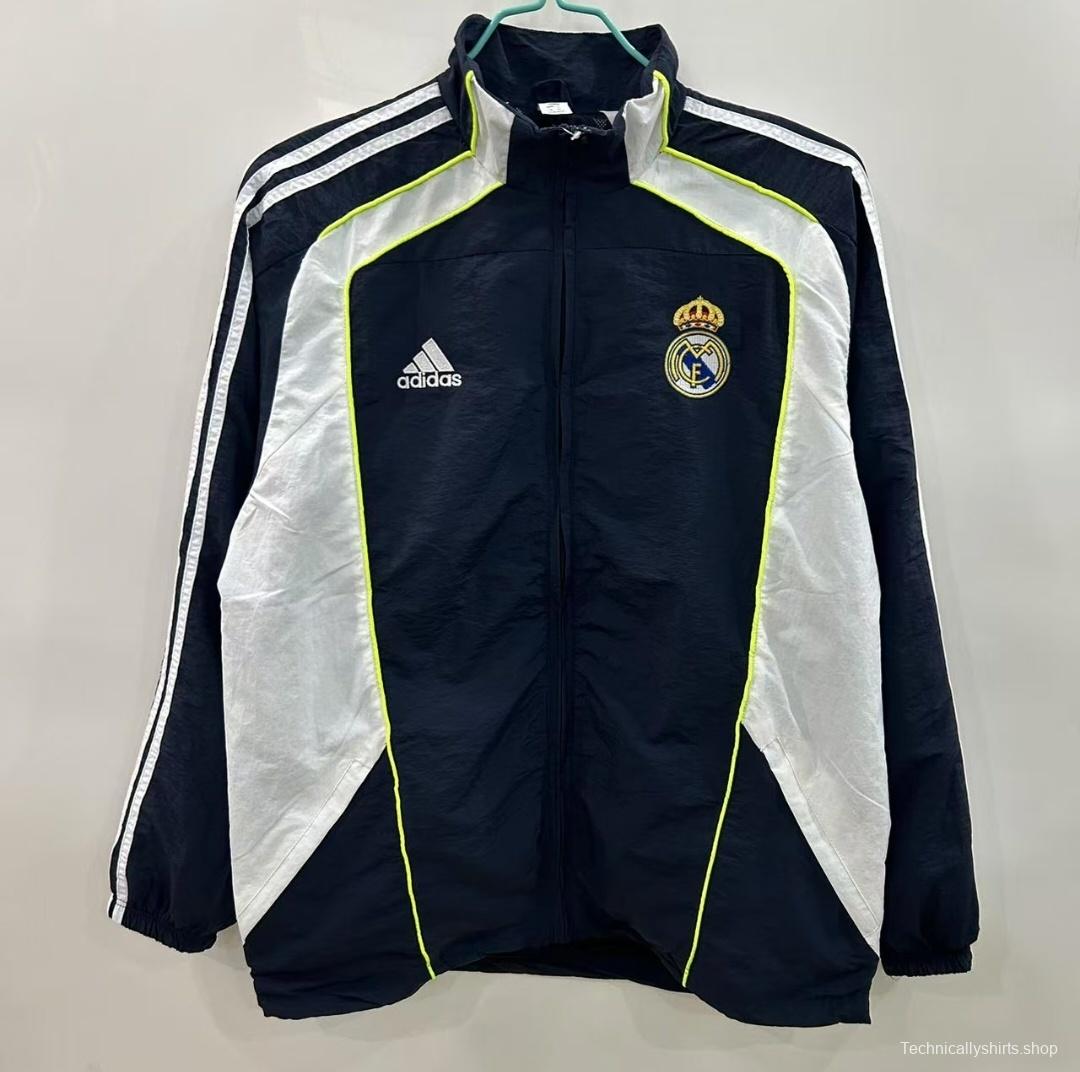 25/26 Real Madrid Black/White Windbreaker