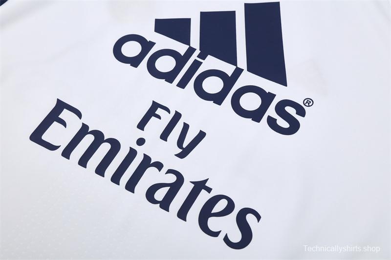 Retro 16/17 Real Madrid White Half Zipper Jacket