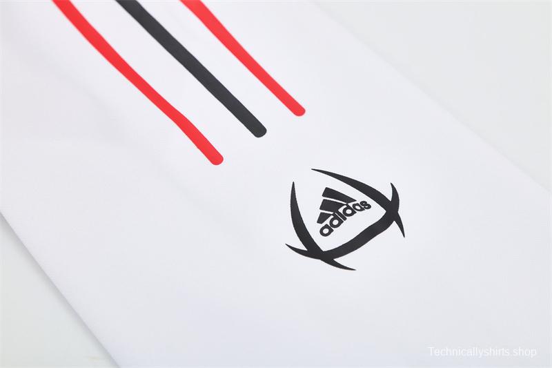 Retro 04/05 AC Milan White Half Zipper Jacket+Long Pants